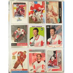 277 RED WINGS GOALIES CARDS -- in binder. HASEK, OSGOOD, SAWCHUK, JOSEPH