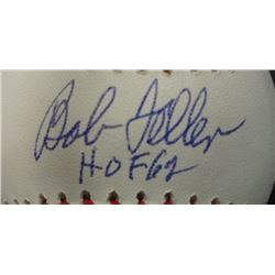 Bob Feller "HOF 62" Autographed MLB Baseball - Hall of Fame Signed Indians  COA