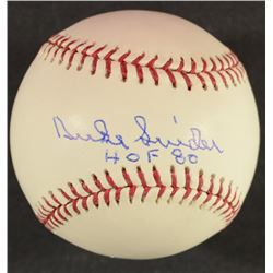 DUKE SNIDER HOF 80 AUTOGRAPHED OML BASEBALL - COA