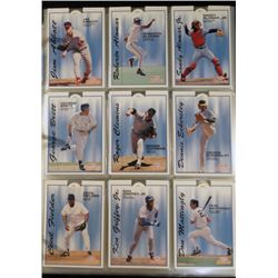 BINDER CONTAINING 8 COMPLETE SETS; 1986 TOPPS BASEBALL ALL STAR SET (1-60),