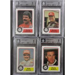 4 - 1988 MAXX CHARLOTTE RACING CARDS - ALL BECKETT MINT 9's, WALLACE, LABONTE,