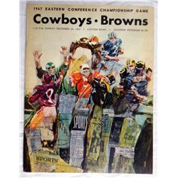 1967 EASTERN CONFERENCE CHAMPIONSHIP GAME COWBOYS vs BROWNS