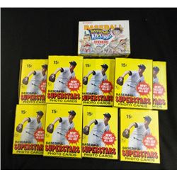 9 - 1980 TOPPS SUPER STAR COMPLETE BOXES & 1988 LEAF AWESOME ALL STAR BOX