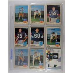 BRETT FAVRE 2003 SPX MATERIAL CARD VALUE AT $150 PLUS 16 CFL FOOTBALL CARDS 1970
