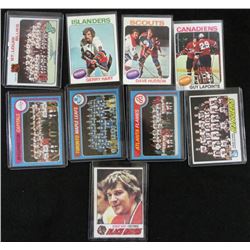 1970's HOCKEY CARD LOT (9 CDS) 1977-78 OPC BOBBY ORR EM O/C