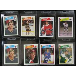 ( 8 ) HOCKEY CARDS: 2 - BRETT HULL ROOKIES - 1988-89 OPC MINT & TOPPS EM