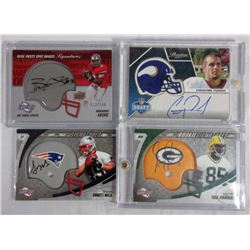 4 NFL AUTOGRAPHED SWEET SPOTS / DRAFT PICK CARDS