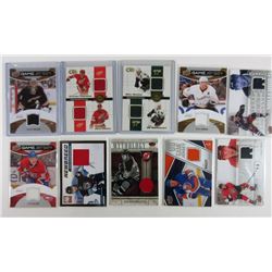 10 HOCKEY PATCH / JERSEY CARDS - STARS & ROOKIES