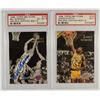 Image 1 : 2 - BASKETBALL HOFer AUTO CARDS, BILL SHARMAN & JAMES WORTHY - BOTH PSA