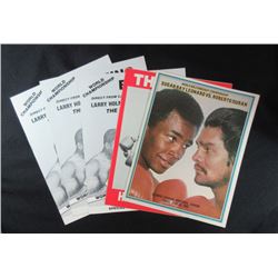 5 - BOXING PROGRAMS - SUGAR RAY / DURAN, 3-HOLMES / ALI, HAGLER / HEARNS