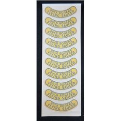 Buck Rogers Flying Saucer Sticker Decals - Sheet of 10