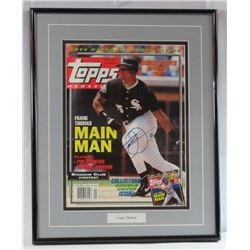 FRANK THOMAS AUTOGRAPHED COVER TOPPS Magazine - Spring 1992, Issue #10 - FRAMED