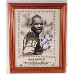HERB ADDERLEY HAND SIGNED AUTO AUTOGRAPH 8X10 PHOTO GREEN BAY PACKERS HOF 1980