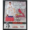 Image 2 : MARK McGWIRE AUTOGRAPHED SCORECARD - 1998 - with Photo COA