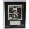 Image 1 : BABE RUTH FACSIMILE SIGNED CHECK with 8x10 PHOTO - FRAMED / MATTED