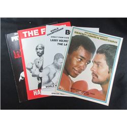 4 - BOXING PROGRAMS - SUGAR RAY / DURAN, HOLMES / ALI, HAGLER / HEARNS, PRYOR /