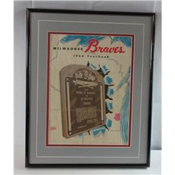1954 Milwaukee BRAVES Yearbook in Frame