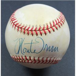 MONTE IRVING SINGLE SIGNED OFFICIAL NATIONAL LEAGUE BASEBALL HOF 73