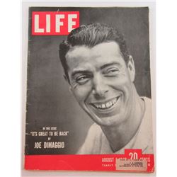 Joe DiMaggio cover Complete Life magazine August 1, 1949 with MAILING LABEL