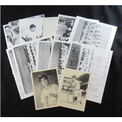 15 - VINTAGE PHOTO REPRINTS - MANTLE - RUTH - DiMAGGIO - YANKEE TEAM PHOTO'S