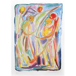 Chaim Goldberg, Dancers, Lithograph