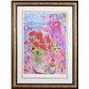 Image 1 : Marc Chagall, Red Bouquet with Lovers, Offset Lithograph