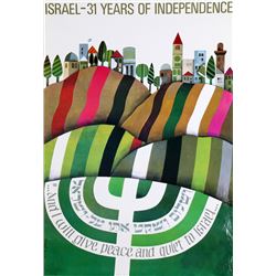 Travel Poster Israel- 31 Years Independence, Poster