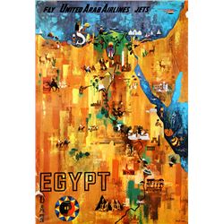 Travel Poster Fly United Arab Airlines, Poster