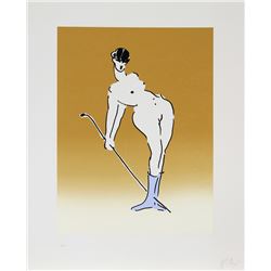 Peter Max, Nude with Crop, Silkscreen