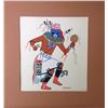 Image 1 : Harrison Begay, Dancer with Blue Mask, Offset Lithograph