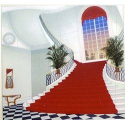 Francois Ledan, Entryway - Red Stairs, Silkscreen