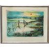 Image 1 : Pierre Letellier, Seaside Sunset, Lithograph