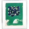 Image 1 : Walasse Ting, Untiled - Green Abstract with Flowers, Lithograph