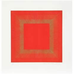 Richard Anuszkiewicz, Summer Suite (Red with Gold II), Intaglio Aquatint Etching