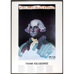 Peter Max, Peter Max Painting America (George Washington), Poster