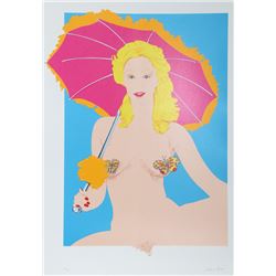 Bob Pardo, Blonde with Parasol, Serigraph