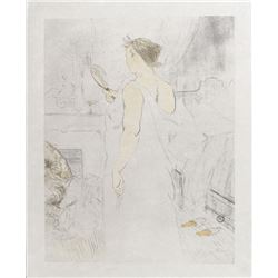 Henri de Toulouse-Lautrec, Femme a Glance, La Glace a Main, Lithograph