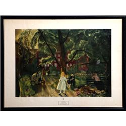 George Bellows, Gramercy Park, 1920, Collotype Poster