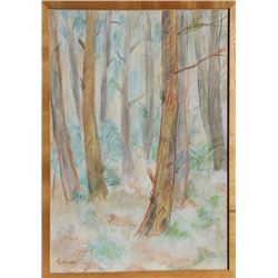 Laurent Marcel Salinas, Dans la Pinede au demas Mirmande (747), Oil Painting