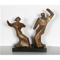 Pearl Amsel, Dancing Couple, Bronze Sculpture