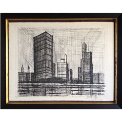 Bernard Buffet, Cityscape, Etching