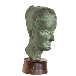 Ruth Gutman, Woman with Bun, Bronze Sculpture