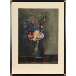 Maurice Vlaminck, Bouquet, Lithograph with Embossing