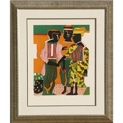 Romare Bearden, Conjunction, Lithograph