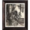 Image 1 : Ben Shahn, Woman in Chair by Window, Charcoal Drawing