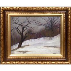 William George Reindel, Winter Landscape, Oil Painting