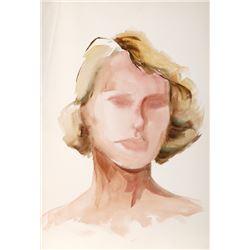 Eve Nethercott, Blonde Woman (P3.7), Watercolor Painting