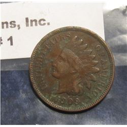 1. 1909 Indian Head Cent. F-12.