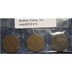 3. 1879, 1880, & 1881 Indian Head Cents.