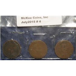 4. 1882, 1883, & 1884 Indian Head Cents.